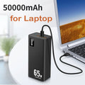 50000mAh Power Bank 65W Fast Charging Powerbank Type C PD Ex