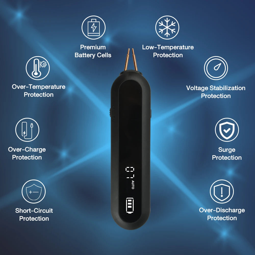 Handheld Compact Portable Battery Spot Welder LED-Illuminate