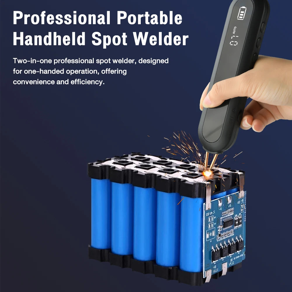 Handheld Compact Portable Battery Spot Welder LED-Illuminate
