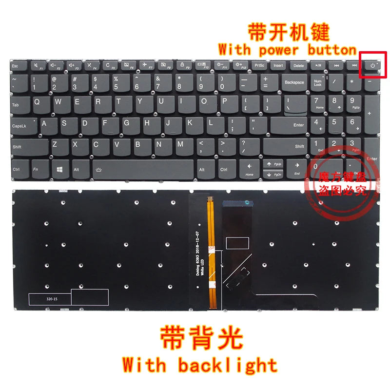 RU/SP/US laptop Keyboard for Lenovo Ideapad L340-15 L340-15A