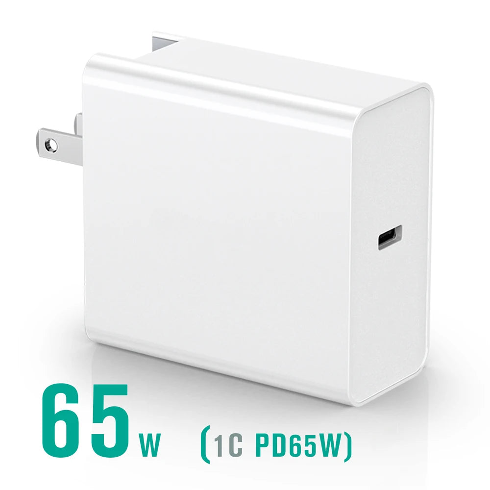 65W 20V 3.25A USB Type C PD Charger USB C Power Laptop Adapt