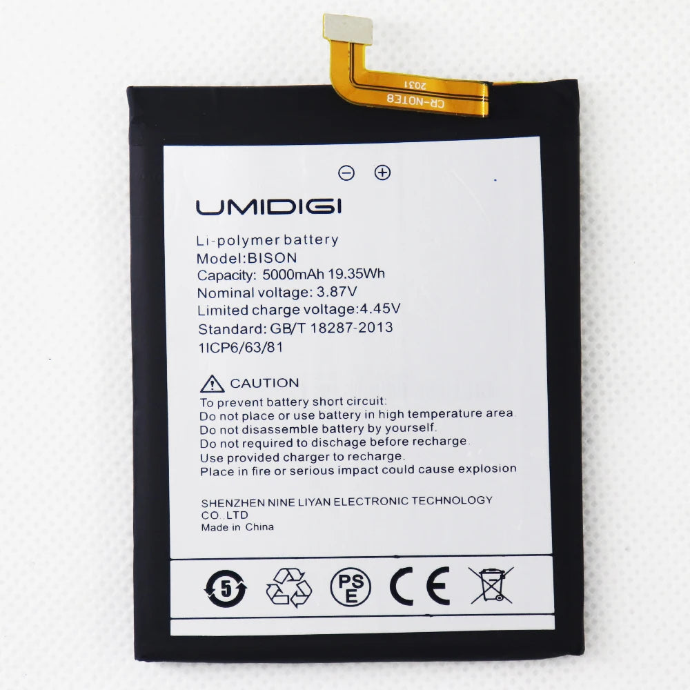 5000mAh BISON Phone Replacement Battery For UMI Umidigi BISO