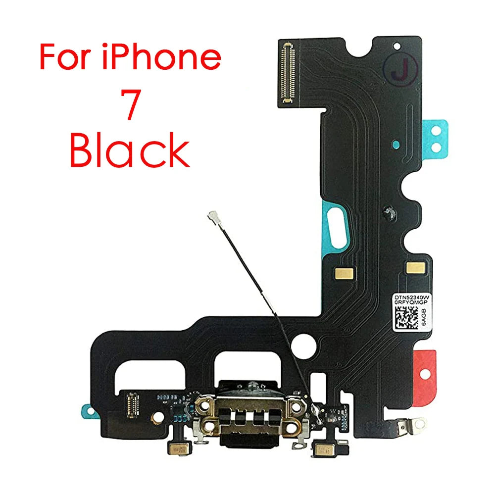 Charging Port Flex Cable For iPhone 7 8 Plus X XR XS Max Dock Charger Connector With Microphone Replacement