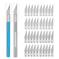 Engraving Non-Slip Metal Knife Kit + 40/10pcs 11 Blades Cutt