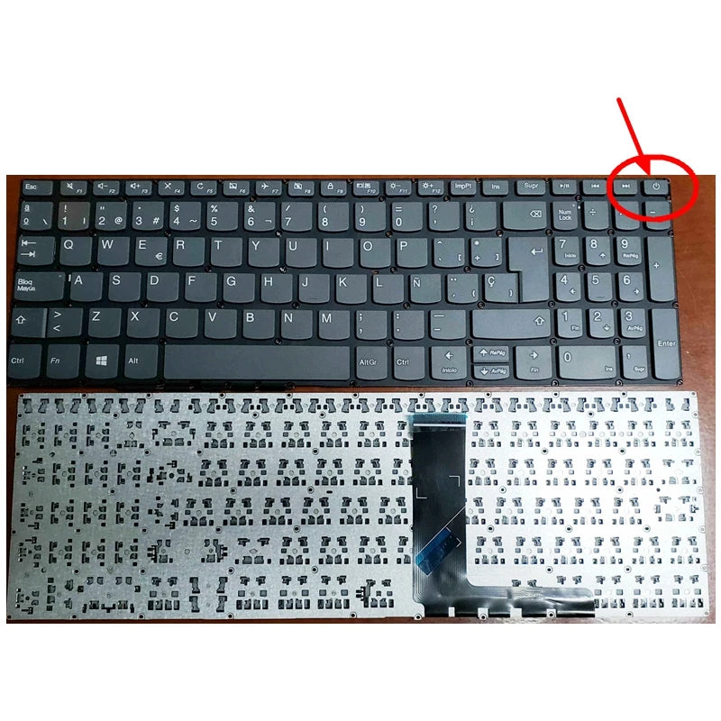 SP/Spanish Keyboard for Lenovo IdeaPad V15-IIL V15-IGL V15-ADA V15-IKB V15-IWL 340C-15IWL S145-15IKB L340-15IWL
