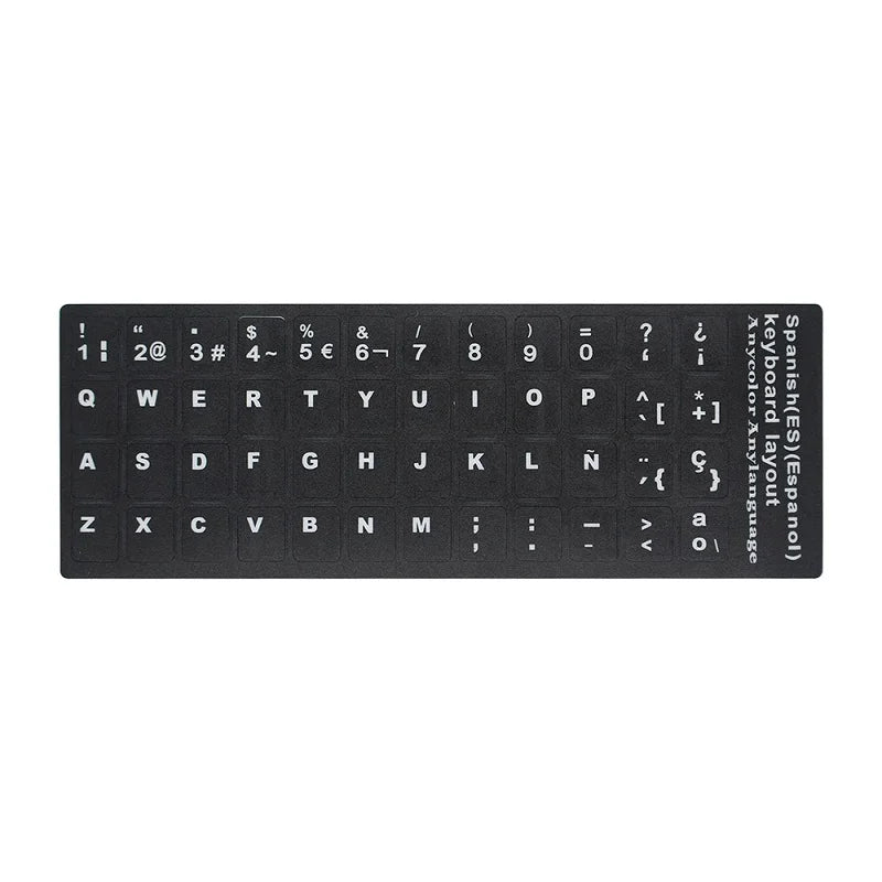 RU Keyboard Stickers Cover Letter Russian English Spanish Non Transparent Universal Replacement Keyboard Stickers For Laptops