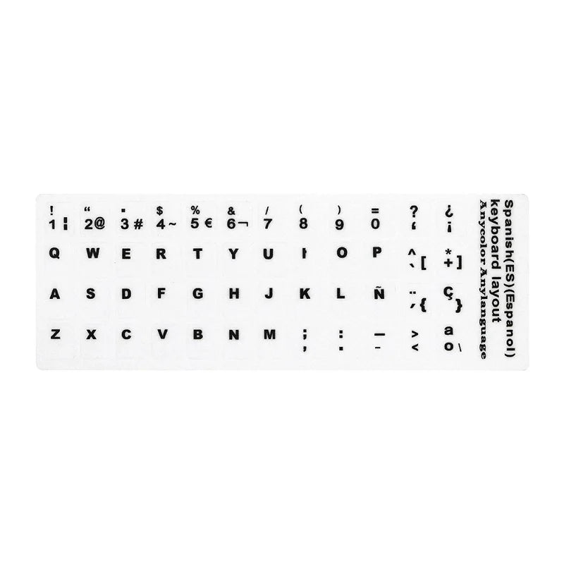 RU Keyboard Stickers Cover Letter Russian English Spanish Non Transparent Universal Replacement Keyboard Stickers For Laptops