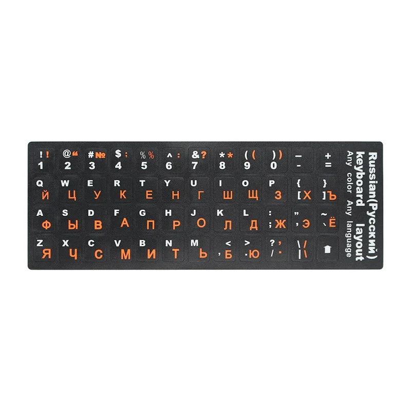 RU Keyboard Stickers Cover Letter Russian English Spanish Non Transparent Universal Replacement Keyboard Stickers For Laptops