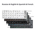 RU Keyboard Stickers Cover Letter Russian English Spanish No