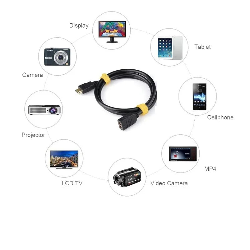 HDMI-compatible Extension Cable male to female 30CM/50CM/1M/