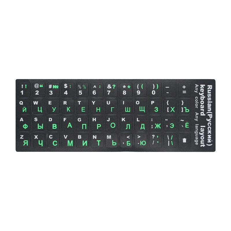 RU Keyboard Stickers Cover Letter Russian English Spanish Non Transparent Universal Replacement Keyboard Stickers For Laptops