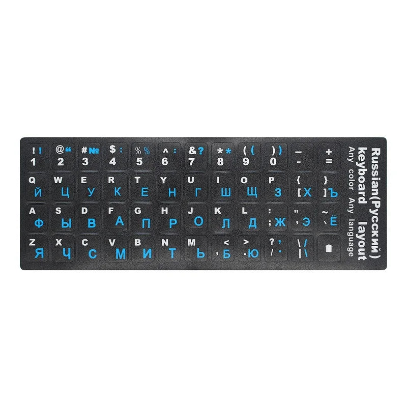 RU Keyboard Stickers Cover Letter Russian English Spanish Non Transparent Universal Replacement Keyboard Stickers For Laptops