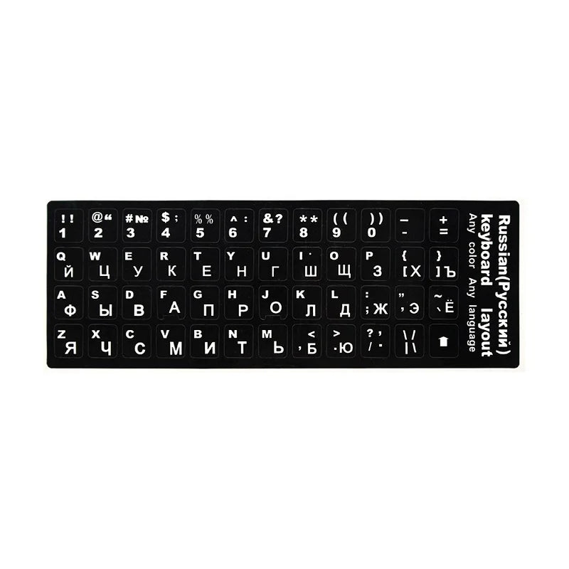 RU Keyboard Stickers Cover Letter Russian English Spanish Non Transparent Universal Replacement Keyboard Stickers For Laptops