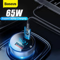 Baseus 65W Car Charger Quick Charge 4.0 3.0 USB Car Charger 