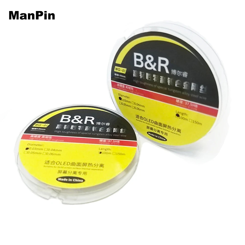 0.025mm Hardness Alloy Steel Wire LCD Screen Separating Cutt