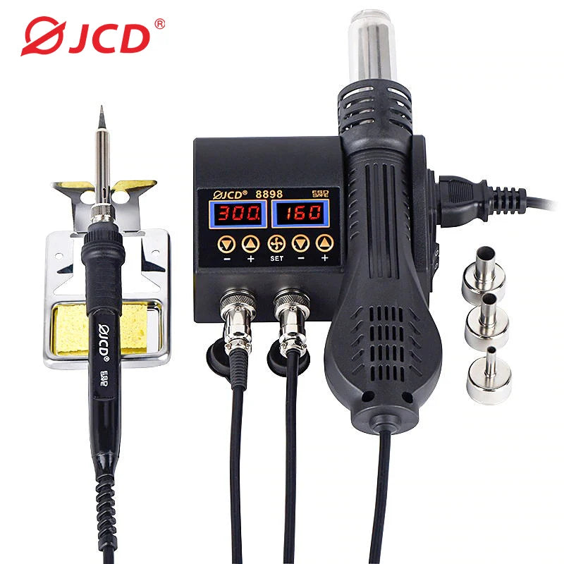 2 in 1 750W Hot Air Gun LCD Digital Display Welding Rework S