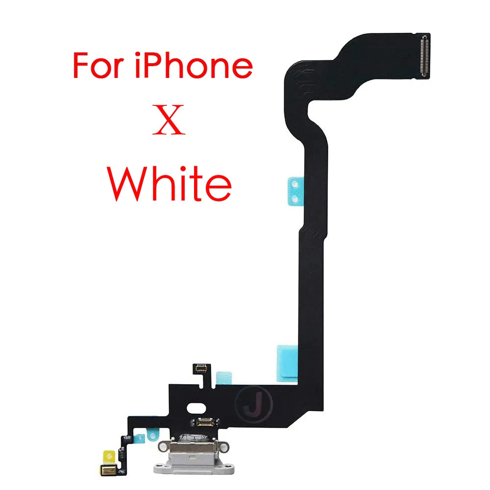 Charging Port Flex Cable For iPhone 7 8 Plus X XR XS Max Dock Charger Connector With Microphone Replacement