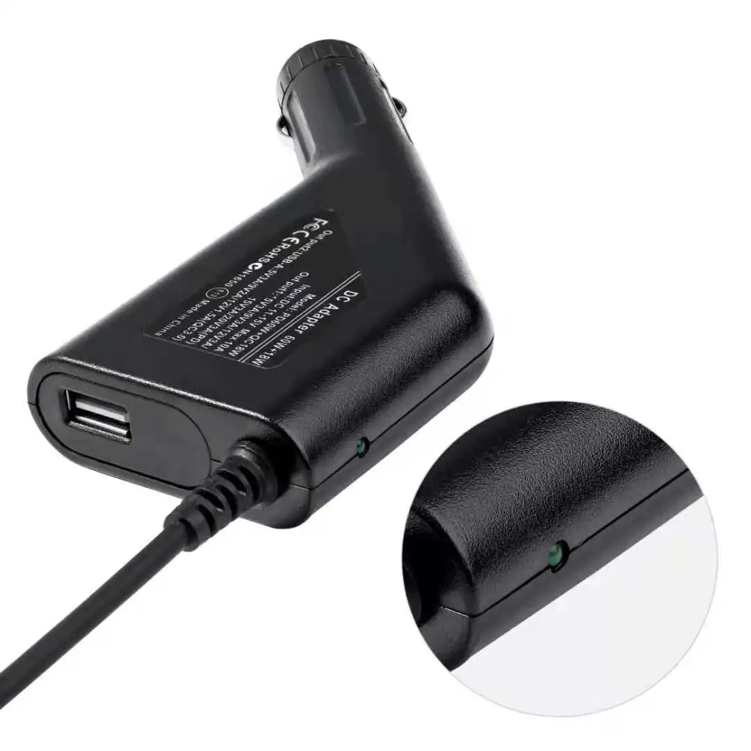 65W USB Type C Universal Laptop Car Charger Dc Power Supply 
