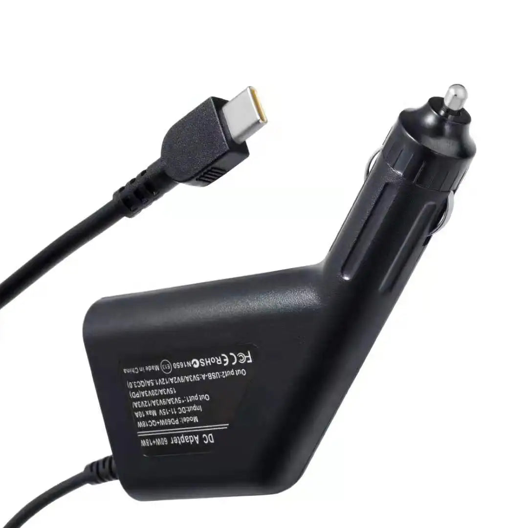 65W USB Type C Universal Laptop Car Charger Dc Power Supply 