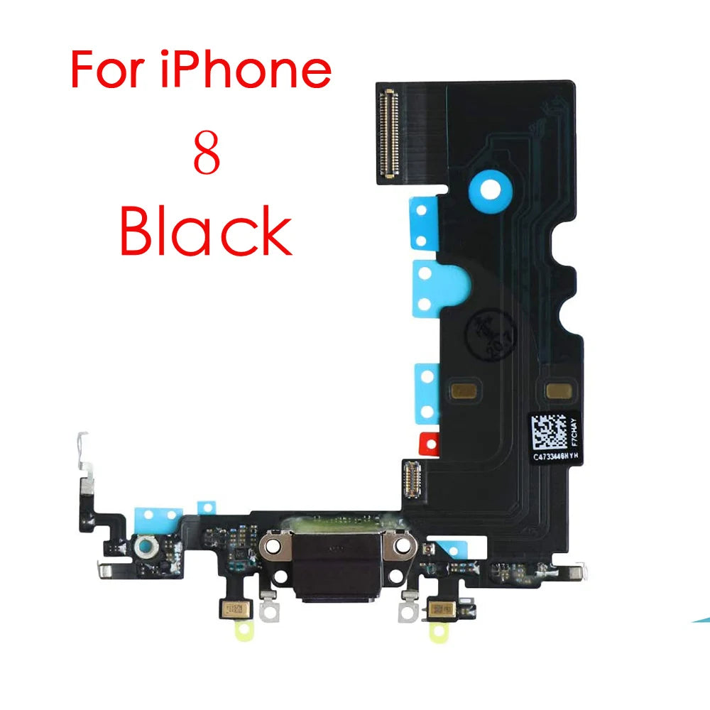 Charging Port Flex Cable For iPhone 7 8 Plus X XR XS Max Dock Charger Connector With Microphone Replacement