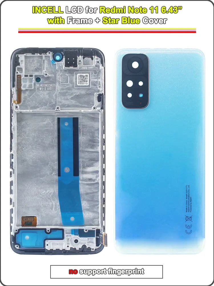 Super AMOLED LCD for Redmi Note 11 4G LCD Display Touch Screen Digitizer Replacement for Redmi Note 11 Phone 2201117TY 2201117TG