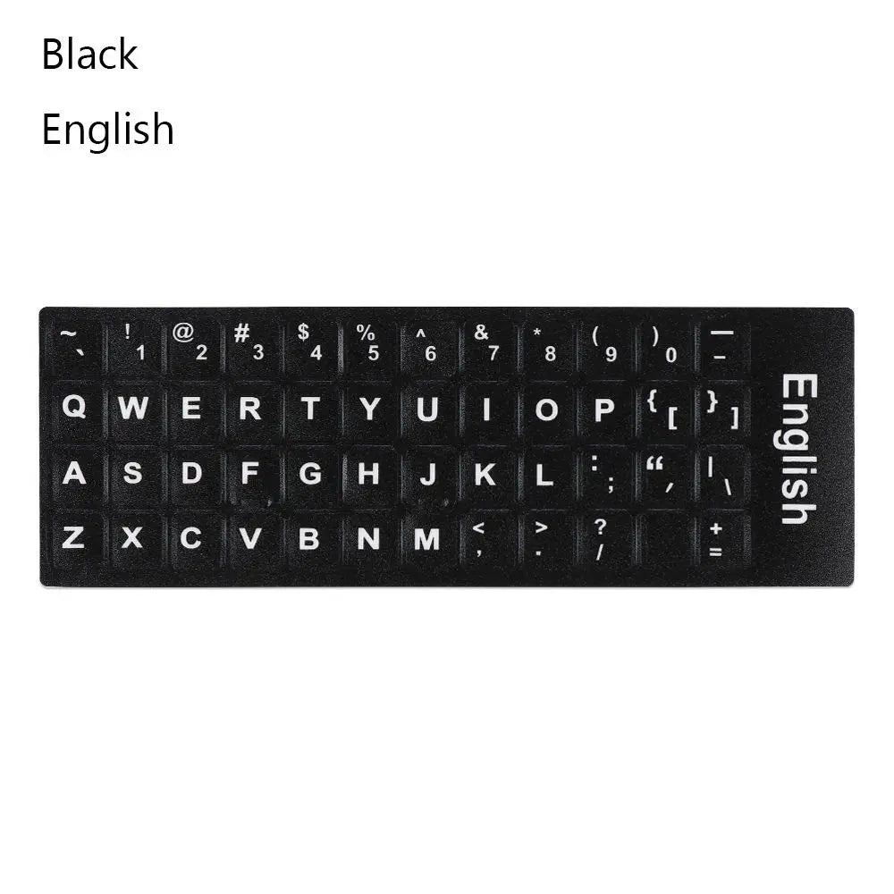 Wear-resistant Keyboard Stickers Spanish/English/Russian/Deutsch/Arabic/Italian/Japanese Letter Replacement For Laptop PC