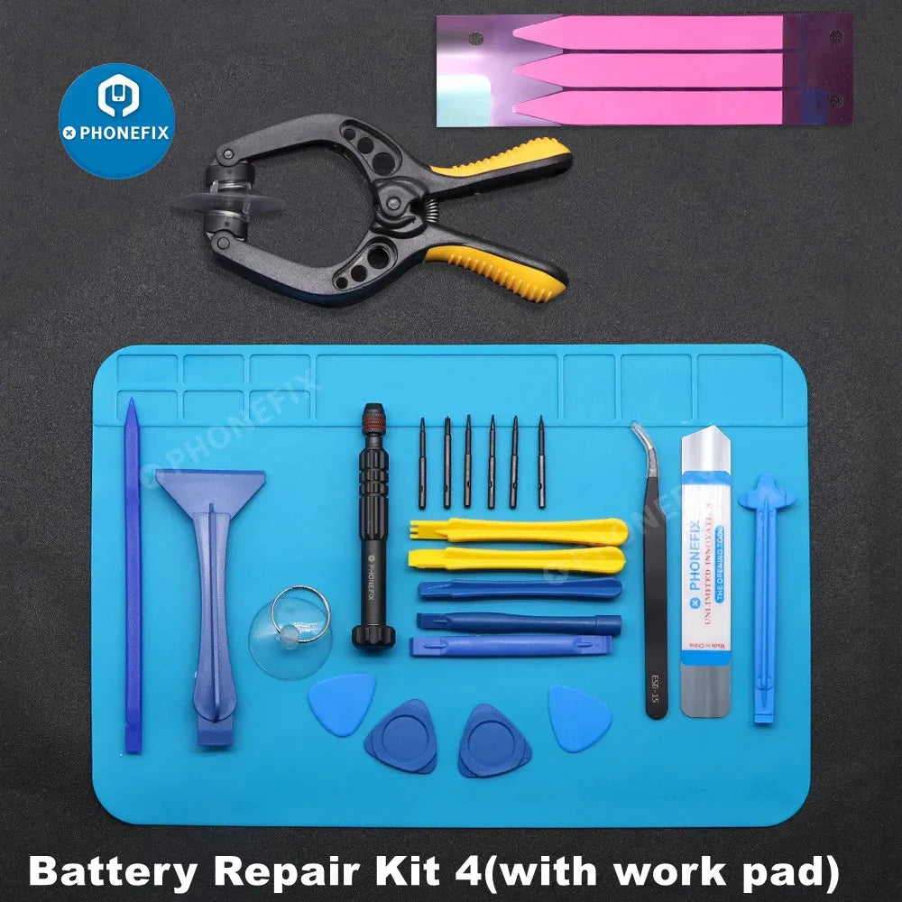 Professional Phone Repair Tool Kit Suction Cup Tweezer Pry Opening Battery Remove Screwdrivers For iPhone 15 16 17 Camera Watch