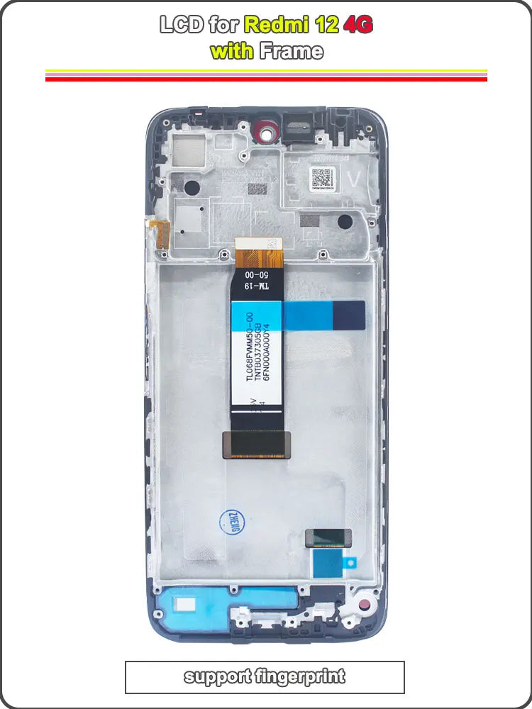 6.79 LCD for Redmi 12 4G LCD Phone Display Touch Screen Digitizer Replacement Assembly for Redmi 12 4G LCD with Frame