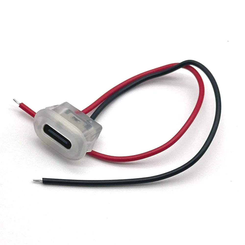 1-10Pcs USB-C Transparent Connector Type-C Direct Compressio