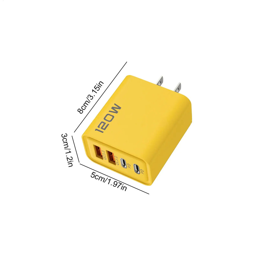 USB Fast Charging Block 120W USB Charger Plug Cube Fast Dual
