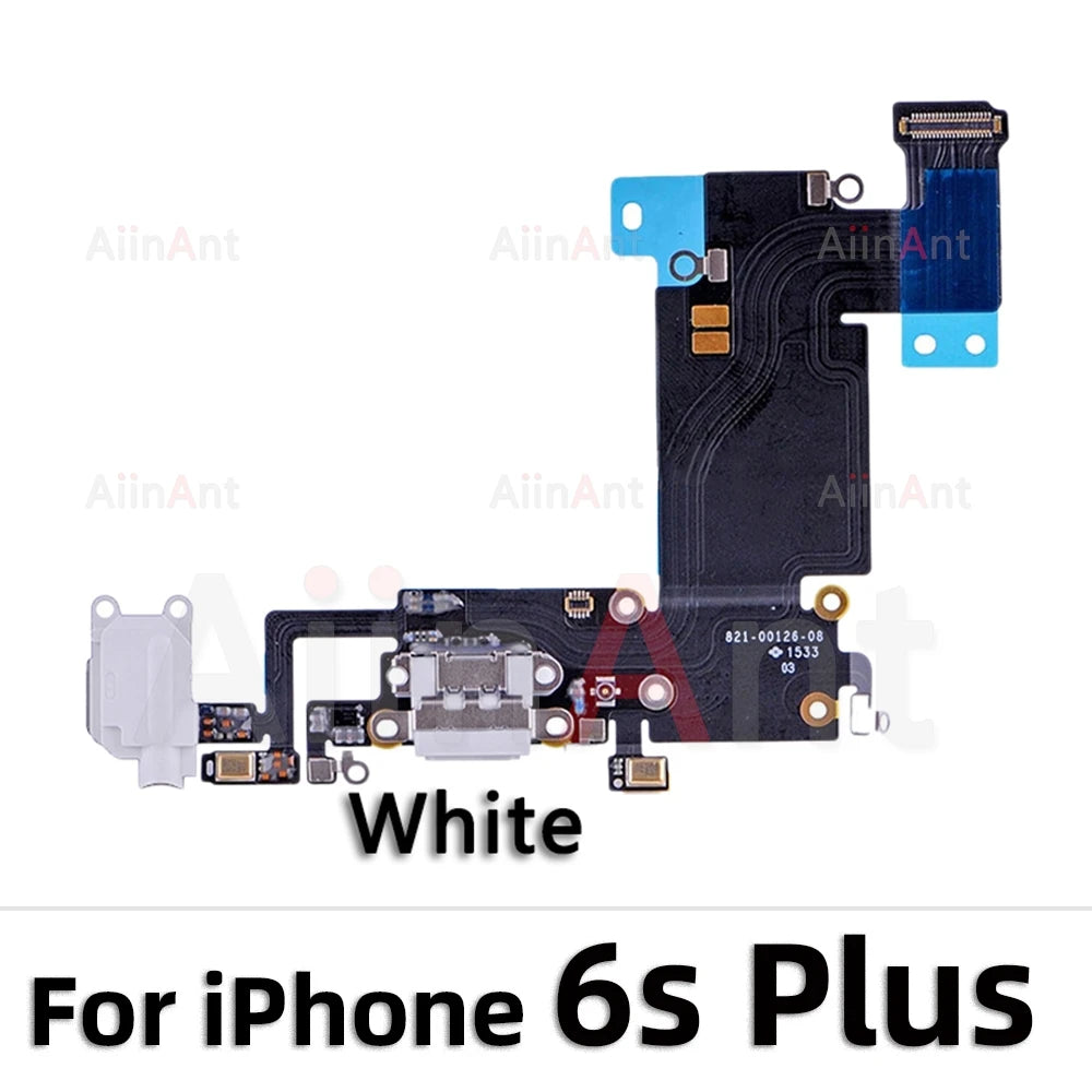 AiinAnt Dock USB Mic Board Charger Connector Fast Charging Port Flex Cable For iPhone 5s 6 6s Plus SE 2 3 2020 2022 Phone Parts