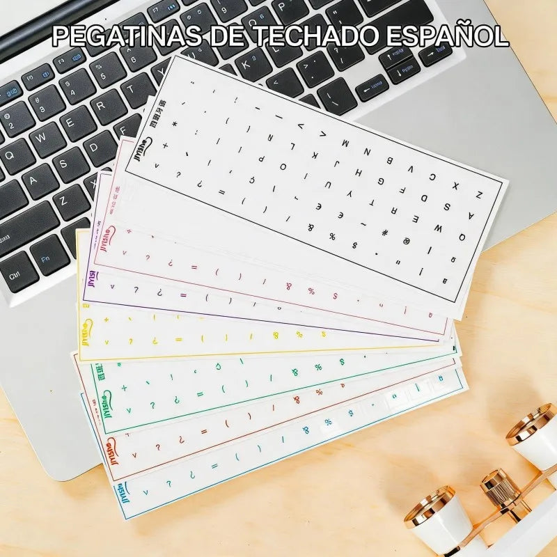 Spanish Keyboard Transfer Stickers Waterproof Pvc Keycap Lab