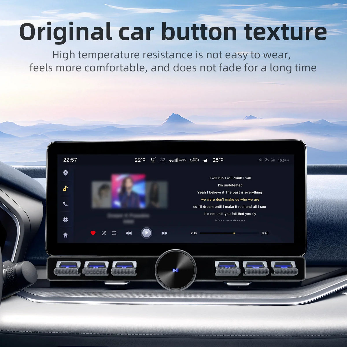 7 Keys LED Car Controller Volume Adjuster Wireless Multimedi