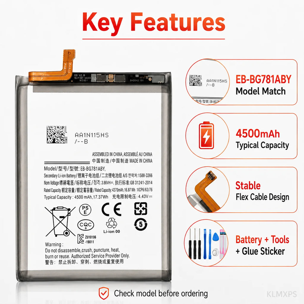 Mobile Phone Replacement Battery for Samsung SM-G781 SM-A526