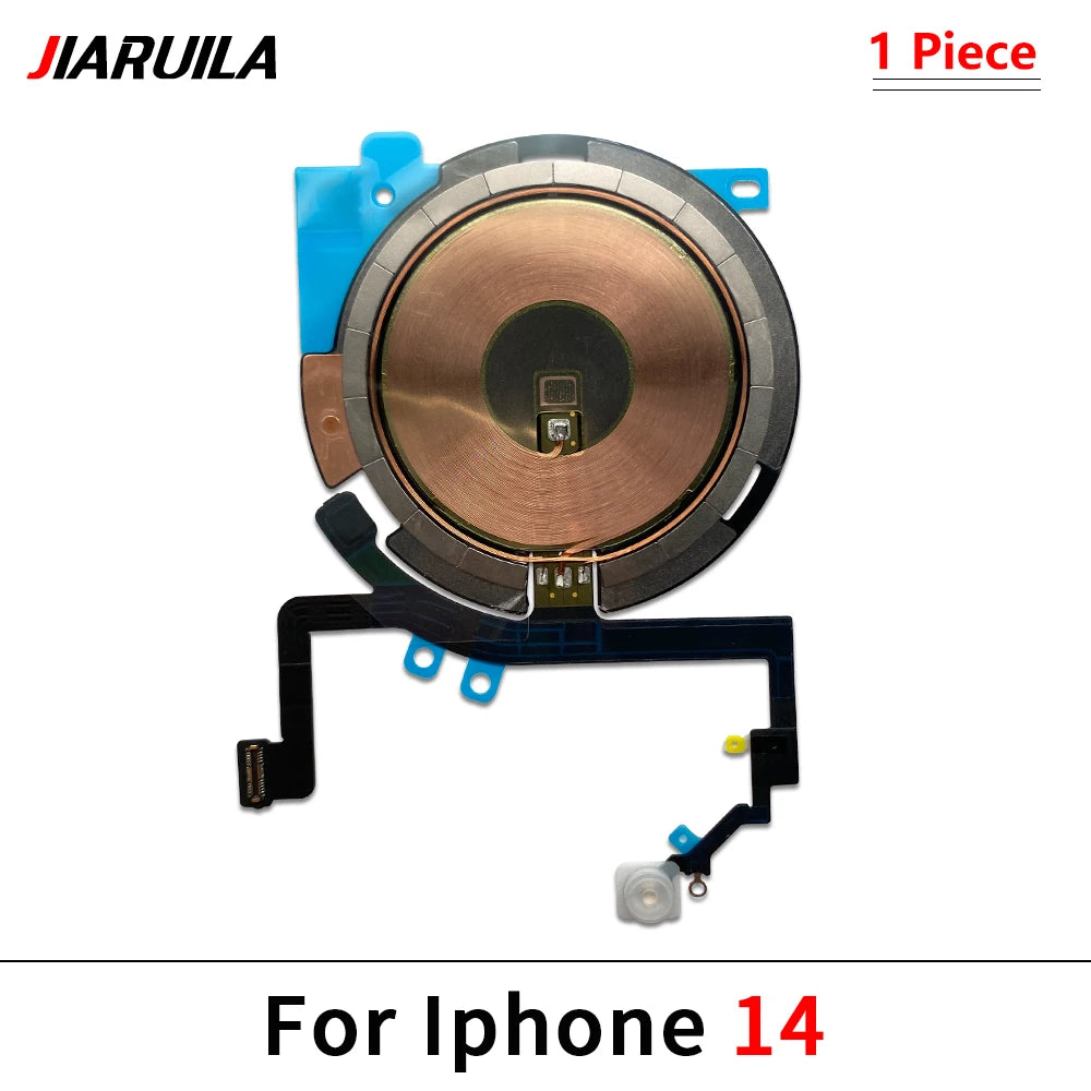 NEW Power Volume Flash Light NFC Wireless Charging Flex Cable For iPhone 12 13 mini 14 Pro Max 15 Plus Phone Repair Parts