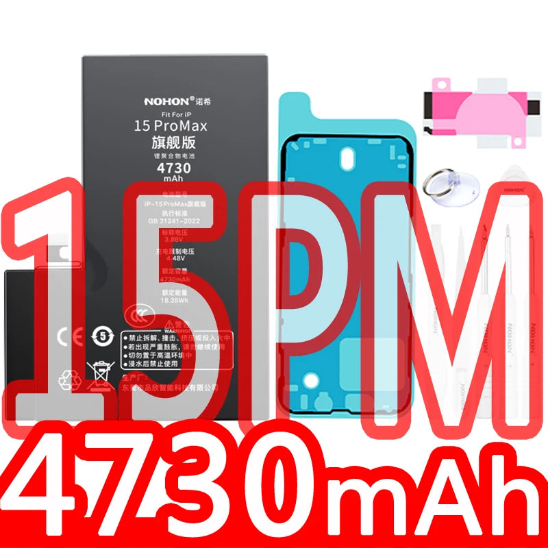 NOHON Phone Battery for iphone 5 6S 7 8plus X Xr Xs Max 11 12Pro 13 14 plus 15 15Pro MAX 12Mini SE Original Replacement Bateria