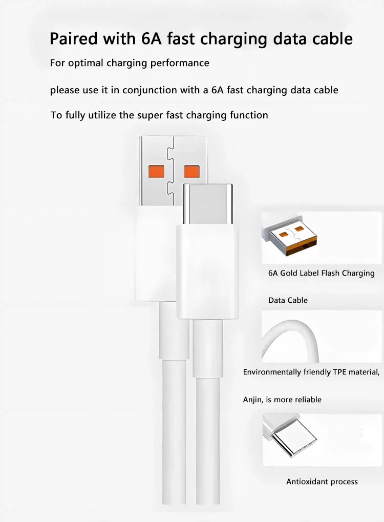 90W USB Fast Charger for Xiaomi 15 14 13 12 11 10 Ultra Note