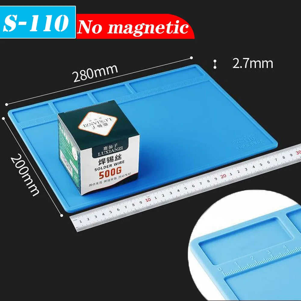 500 Heat-Resistant Soldering Station Silicon Mat Work Pad Desk Platform Welding Station for Electronic BGA Soldering Station