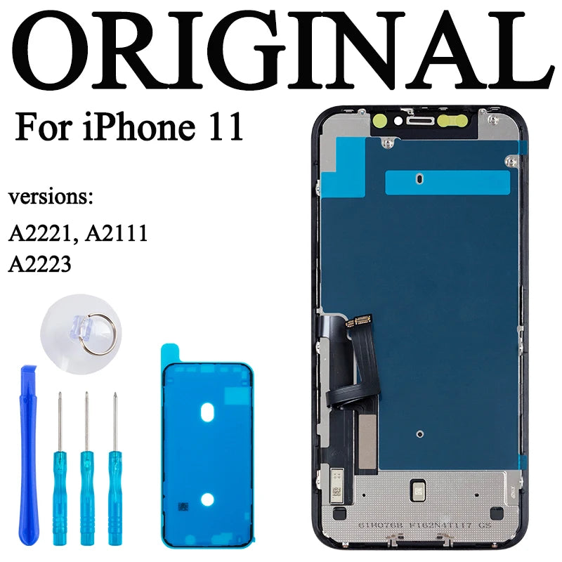 100% Tested Lcd For iPhone 11 Display 3D Touch Screen Replacement with Metal Frame Full FHD Durable Easy to Install Factory Lcd