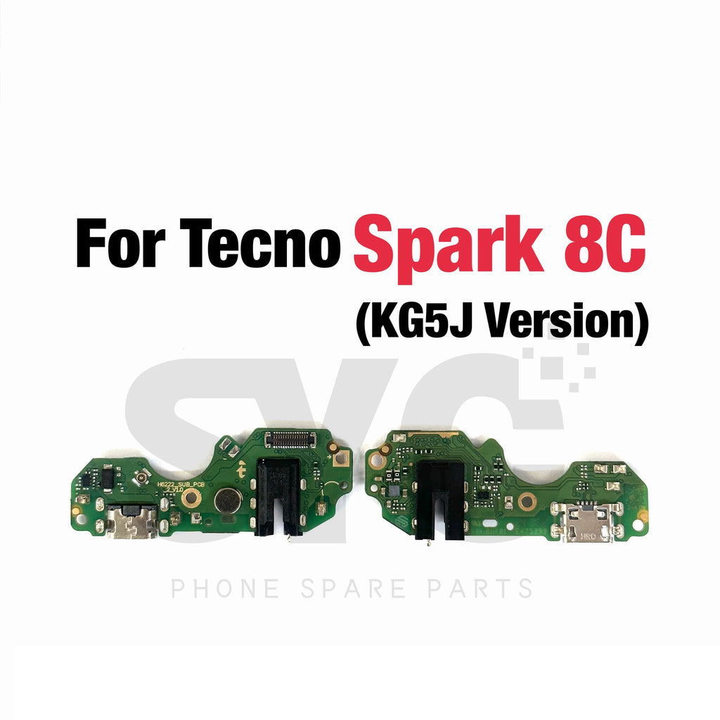 OEM For Tecno Spark 7 6 Air Go USB Charging Dock Board Port Connector Flex Cable For Spark 8 8C 8P 9 9T 10C KE5 KG5K Replacement