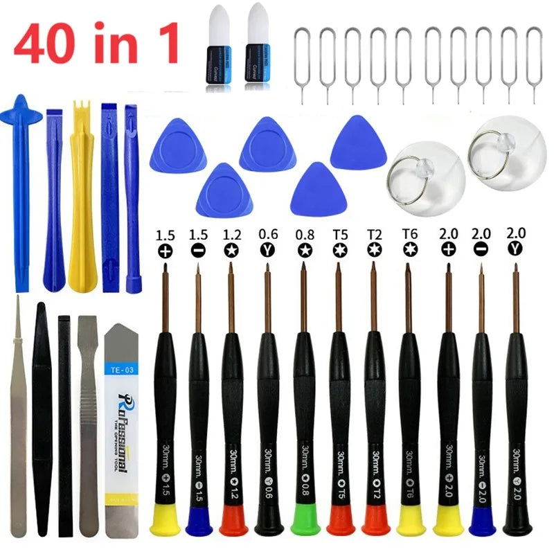 40 in 1 Mobile Phone Repair Tools Spudger Pry Opening Tool S
