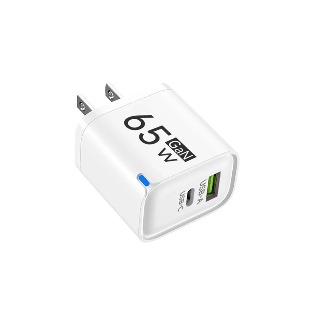 65W GaN Multi Port Fast Charging Phone Charger Type C Quick Charge QC3.0 for iPhone 16 17 Samsung Xiaomi Huawei Oneplus EU UK US