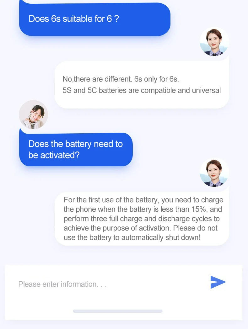 New Phone Battery For iPhone 5 6S 7 8Plus X XR XS Max 11 12 