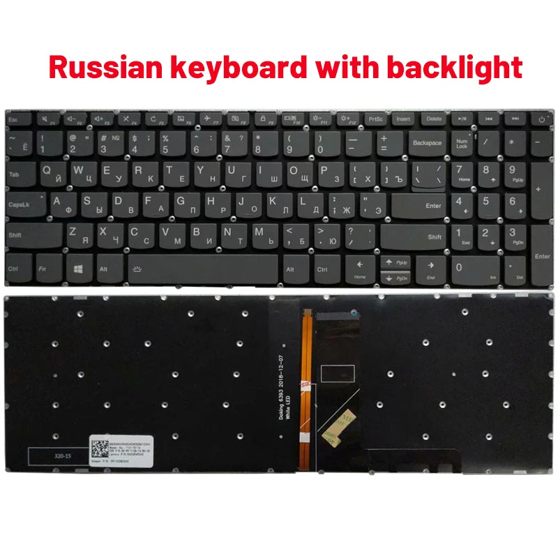 For Lenovo IdeaPad 330-15 330-15AST 330-15IGM 330-15IKB 330-15ARR 720-15 720-15IKB Russian/US/UK/Spanish/French laptop keyboard