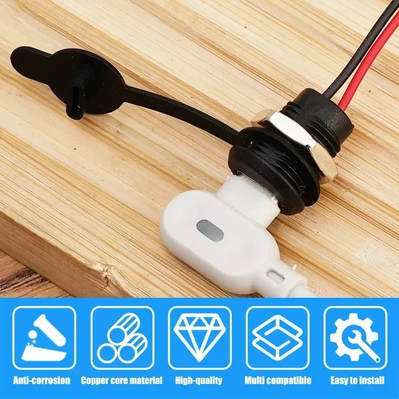 1/5/10PCS 2 Pin Type-C Female Socket USB C Connector Waterpr