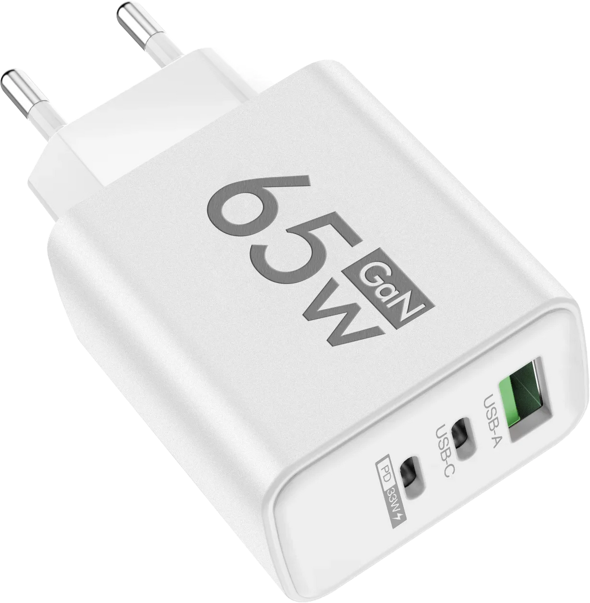 65W GaN Fast Wall Charger 3 Port USB A+C QC PD Charging Station Universal US EU UK KR Plug for Tablet Electronic smart devices