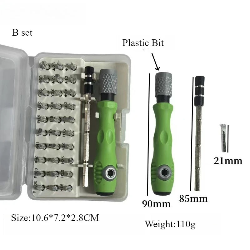 32 in 1 Mini Precision Screwdriver Set with Magnetic Bits Repair Tool Kit for Phone Mobile IPad Camera Maintenance