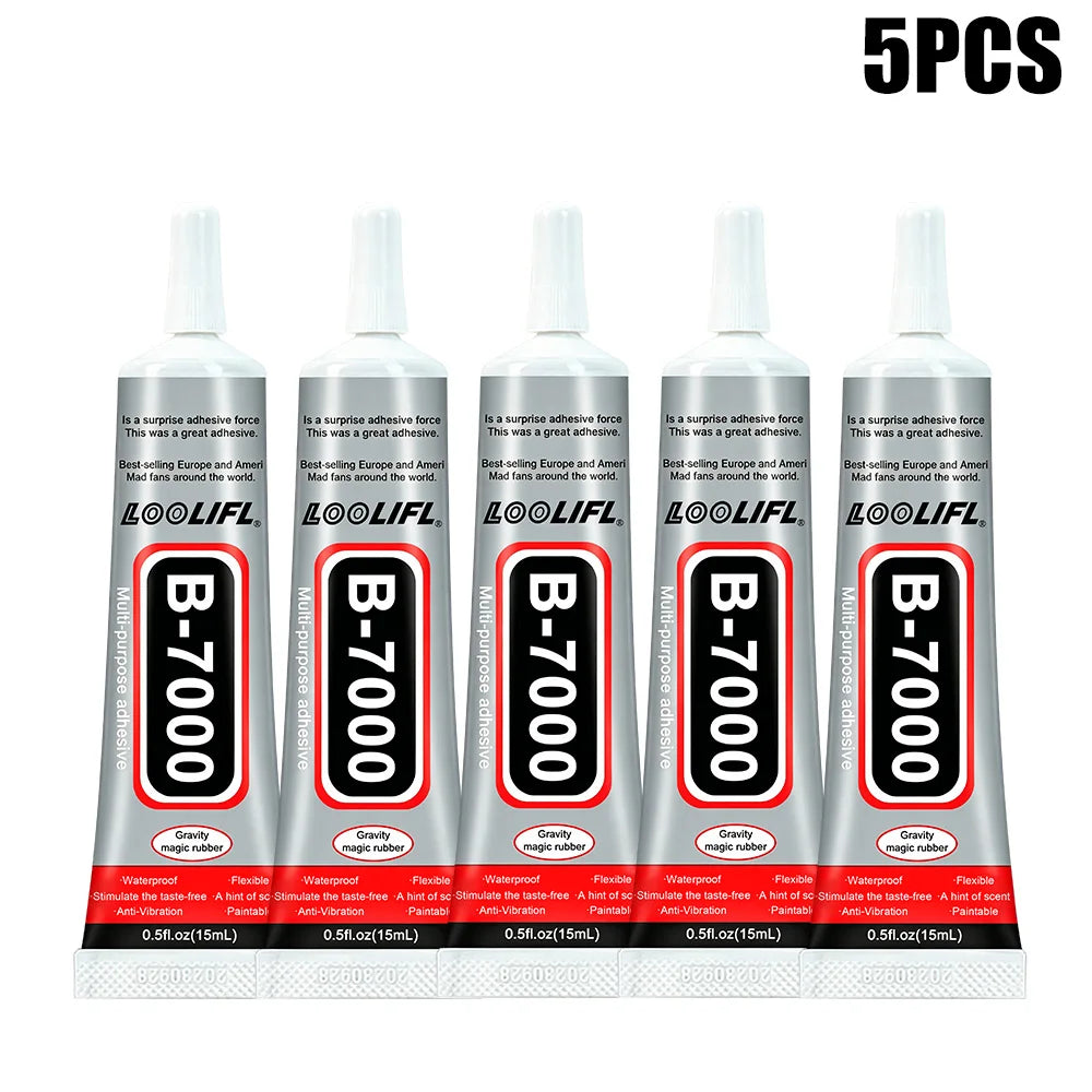 B7000 Special Glue for Mobile Phone Repair Jewelry Glue Easily Solves the Problem of Screen Frame Detachment Transparent Traceless Non-Hardening High Adhesion Waterproof Easy to Remove Comes with a Pr