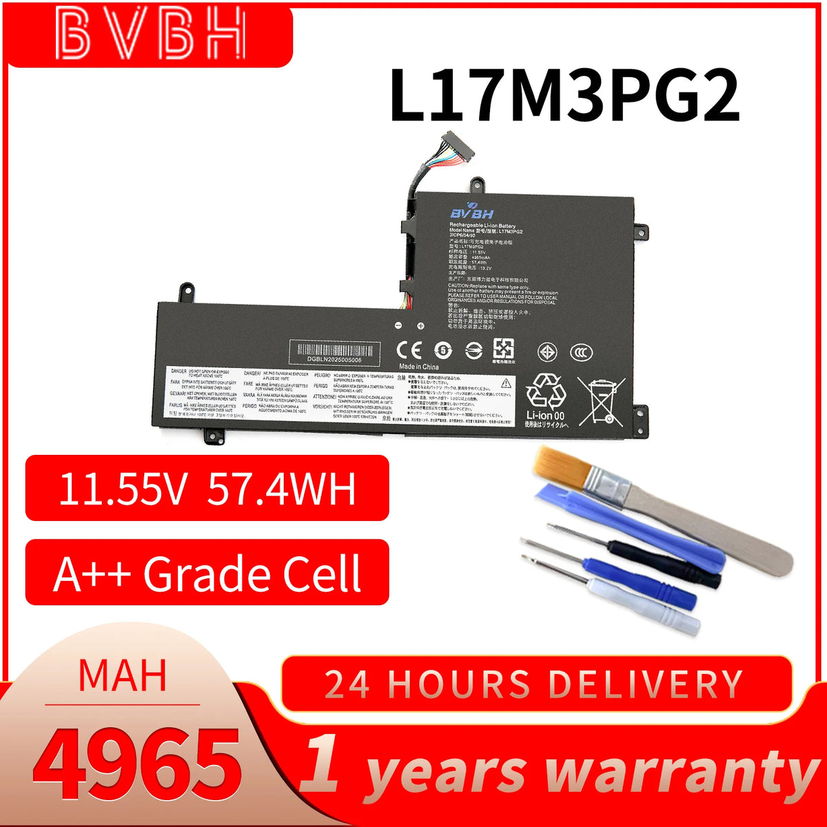 BVBH L17M3PG2 Replacement Laptop Battery for Lenovo Y530 Y54