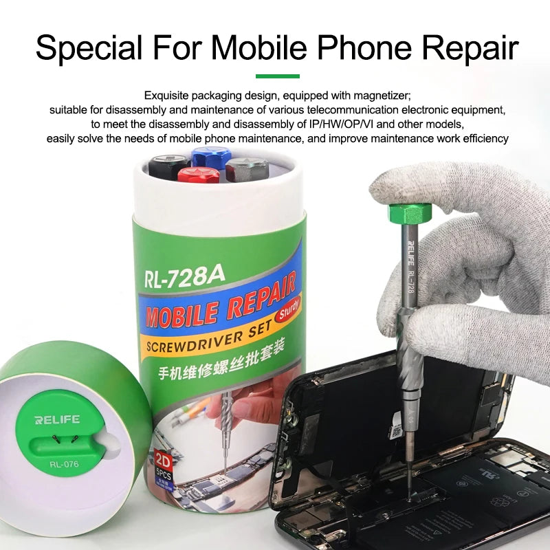 RELIFE RL-728A Mobile Phone Repair Screwdriver Set for Disas